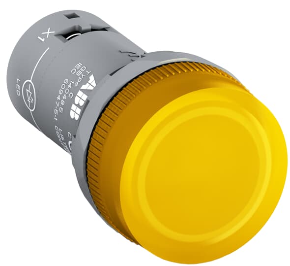 Kompakt Pilot Işığı - Pilot ışığı kafası - Sarı - Işıklı - Lamba tipi: Ba9s