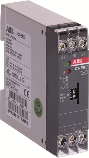 CT-ERE Zaman rölesi, ON-delay 1c / o, 3-300s, 24VAC / DC 220-240VAC