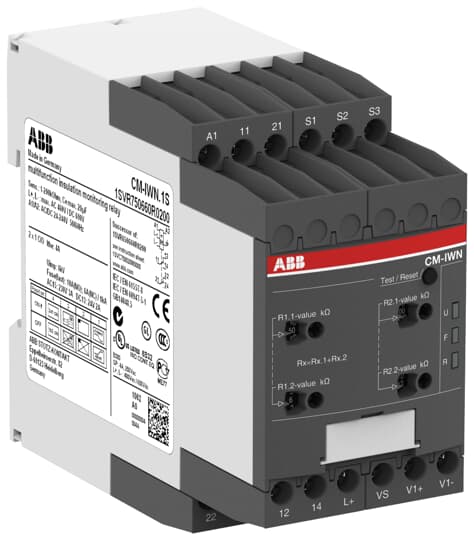 CM-IWN.1S İzolasyon izleme rölesi 2c / o, 1-100kOhm, 2-200kOhm, 24-240VAC / DC